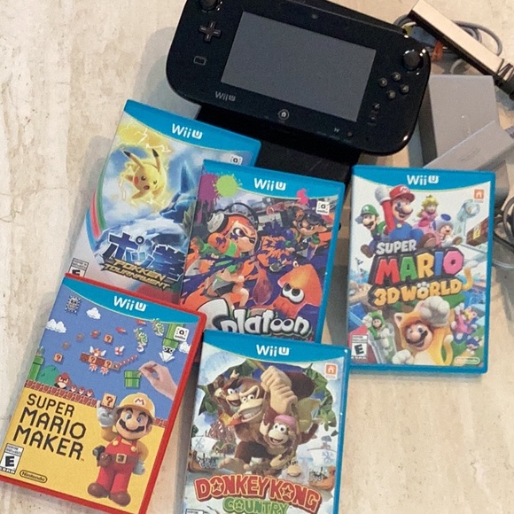 Nintendo Wii U Console & 5 Games Complete 32GB Pokemon Mario Gamepad - Picture 16 of 16